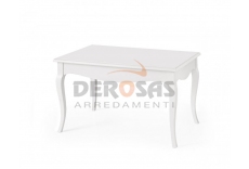 Tavolino rettangolare bianco piano in legno
